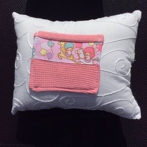 Handmade Tooth fairy pillow for girls pink little twin stars twins Kawaii